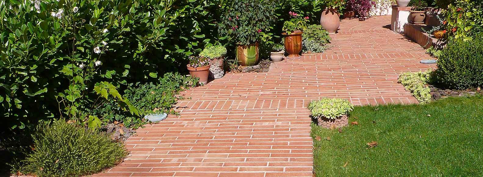 Creating a brick garden path