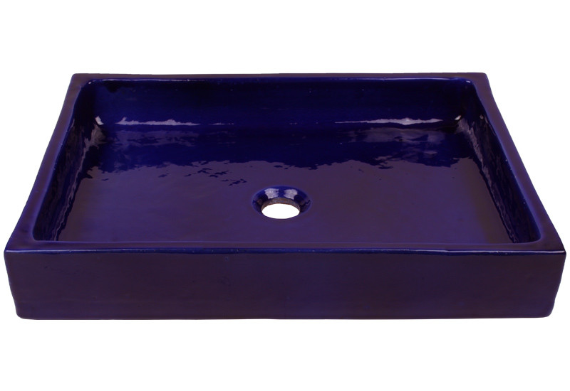 vasque à poser céramique rectangulaire bleue vasque à poser céramique rectangulaire bleue
