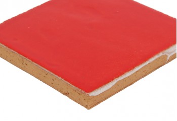 carrelage rouge coquelicot