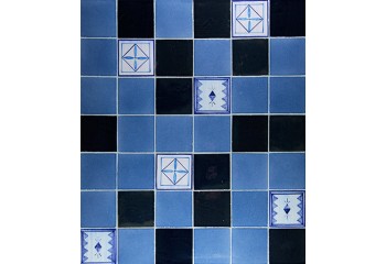 ceramique emaille bleu salle de bain