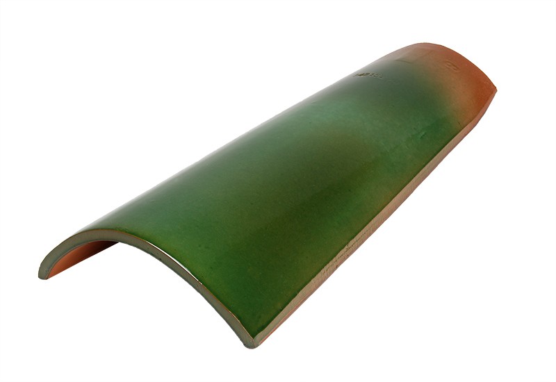 Green glazed roof tile for your roof