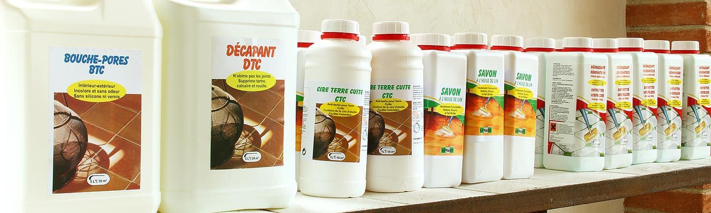 Treatment products for interior and exterior terracotta tiles