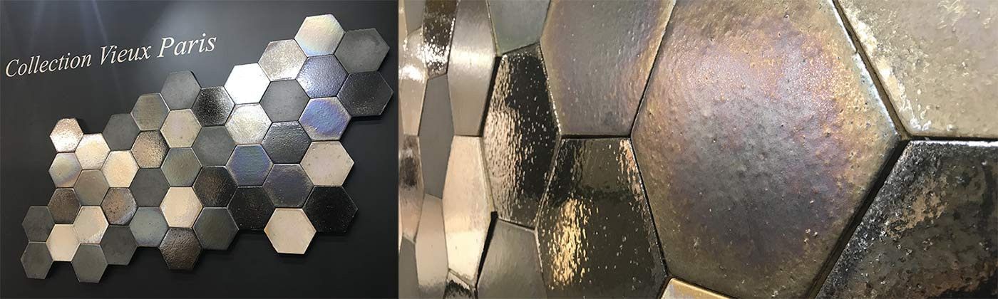 Faïences hexagonales : les faïences unies au format hexagonal