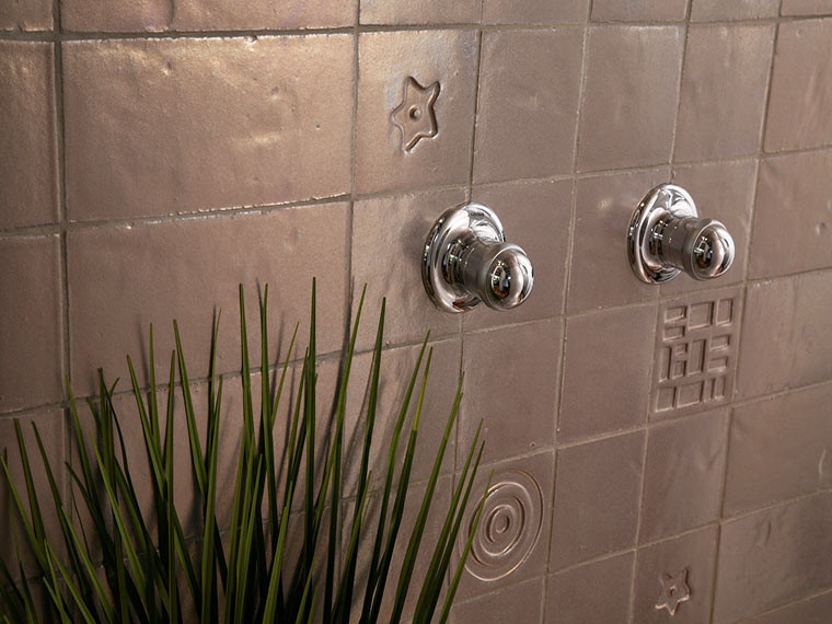 faience argent pour salle d'eau
