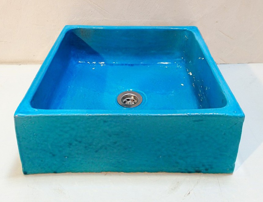 evier bleu