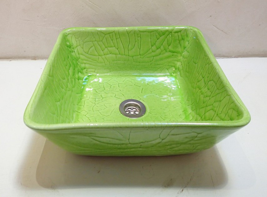 petit lavabo vert