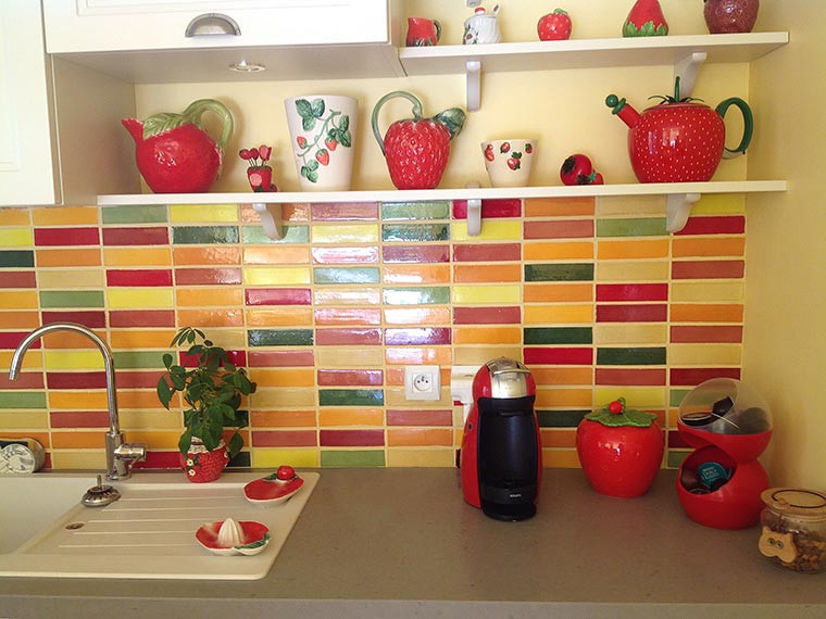 faience pour cuisine multicoleur